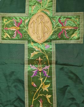 Grüne Kasel, Ornat, Messgewand, Vestment, Pluviale