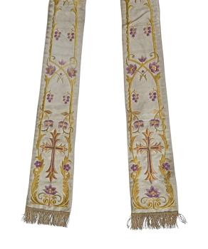 Preview: Antike Stola für Ornat, Messgewand, Vestment um 1900