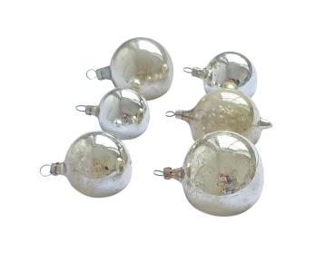 Preview: 6 Lauscha Reflexkugeln, um 1920