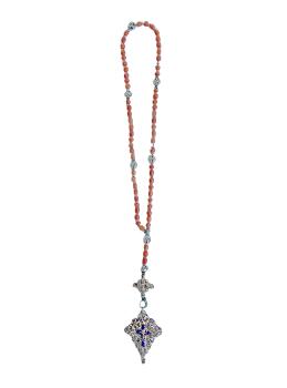 Rosary filigree / cross with enamel, 19th century