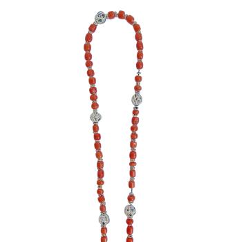 Preview: Rosary filigree / cross with enamel, 19th century