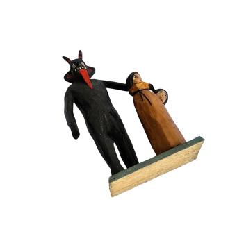 Preview: Grulich Devil / Krampus holding sack with children (10 cm)