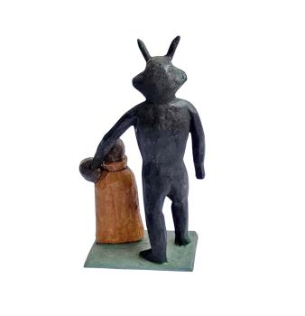 Preview: Grulich Devil / Krampus holding sack with children (10 cm)