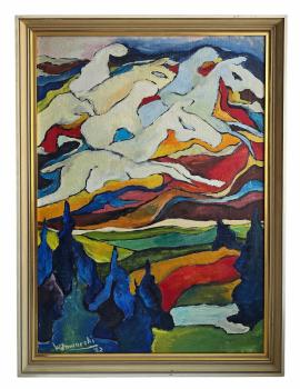 Geisterreiter, signiert W. Kowarski 1972