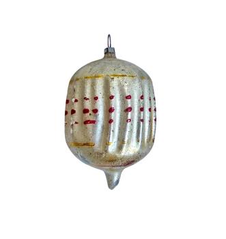 Ribbed glass kugel, Lauscha around 1910