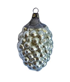 Preview: Art nouveau mercury glass kugel, indent kugel, Lauscha around 1900