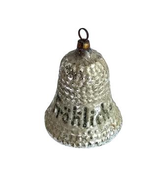Lauscha Glöckchen "Fröhliche Weihnachten" um 1900