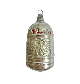 Lauscha Bombe "Dicke Berta" mit Reichsadler um 1910