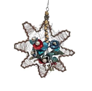 Preview: Antiker Sebnitzer Christbaumschmuck, Stern um 1910
