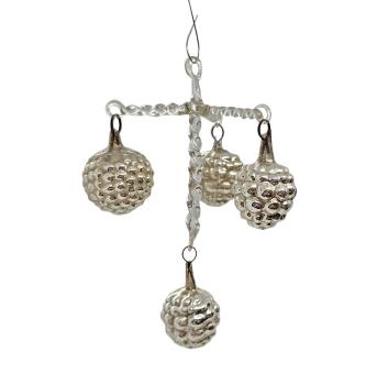 Lauscha Deckenlampe / Kandelaber um 1910