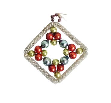 Gablonzer Ornament aus Sprengperlen, 20er Jahre