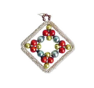 Preview: Gablonzer Ornament aus Sprengperlen, 20er Jahre