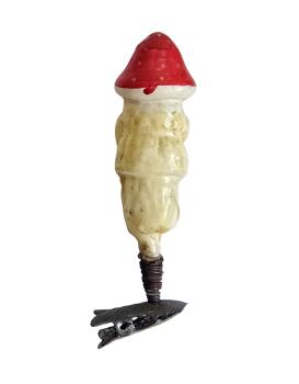 Preview: Antiker Christbaumschmuck, Lauscha, Zwerg auf Zwicker um 1930