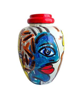 Preview: Peter Robert Keil (geb. 1942 Züllichau),  Keramik Vase datiert 1987