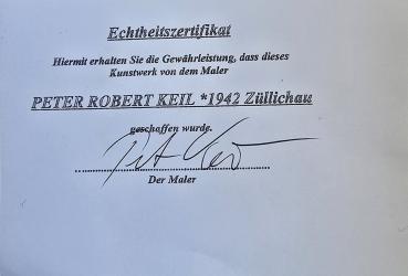 Peter Robert Keil (geb. 1942 Züllichau),  Keramik Vase datiert 1987