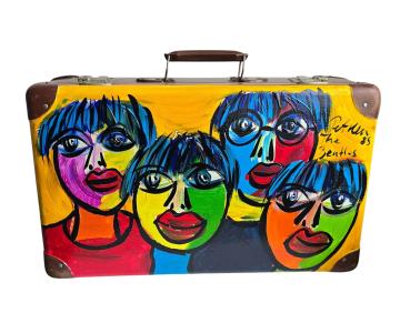 Peter Robert Keil (geb. 1942 Züllichau), Gemälde auf Koffer "The Beatles"