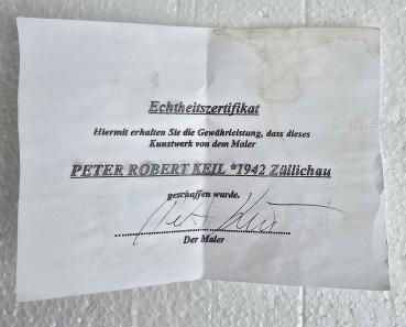 Peter Robert Keil (geb. 1942 Züllichau), Gemälde auf Koffer "The Beatles"