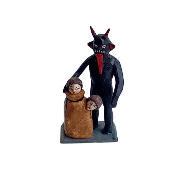 Grulicher Teufel / Krampus mit Sack Kinder  (7 cm)