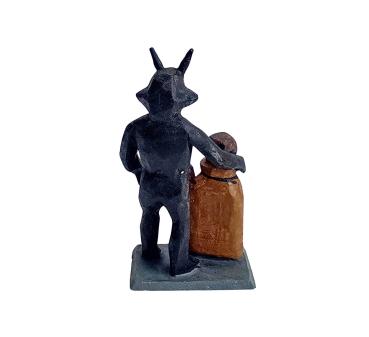 Preview: Grulicher Teufel / Krampus mit Sack Kinder  (7 cm)