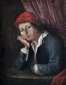 Gemälde junger nachdenklicher Mann um 1800