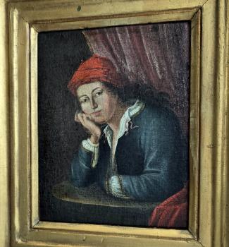 Preview: Gemälde junger nachdenklicher Mann um 1800
