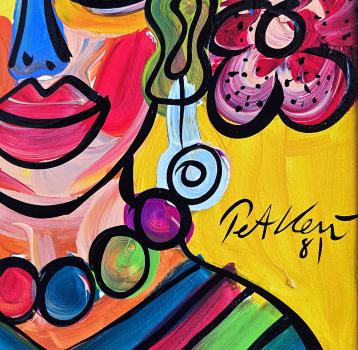 Preview: Peter Robert Keil (geb. 1942 Züllichau), Frieda Kahlo mit Blumenschmuck