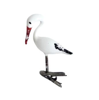 Lauscha stork on clip, around 1910