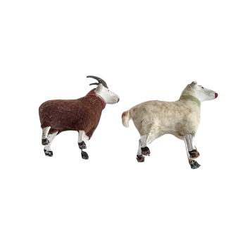Preview: 2 German putz wooly sheep, around 1930