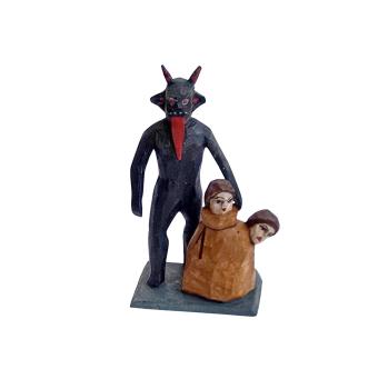 Grulicher Teufel / Krampus mit Sack Kinder  (7 cm)