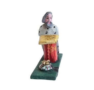 Preview: Grulicher Krippenfigur, König Melchior um 1920  (7 cm)