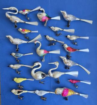 21 Swan / Birds on clip, collection, around 1950