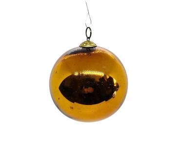 Golden Biedermeier Kugel   (9 cm)