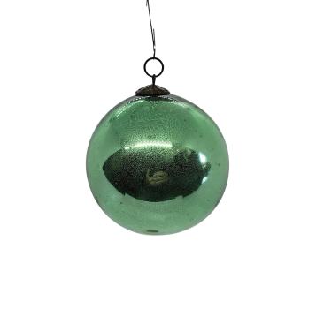 Green Biedermeier Kugel   (8 cm)