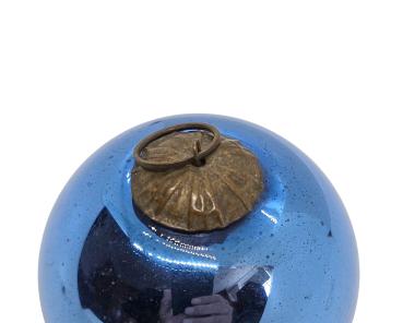 Preview: Blue Biedermeier Kugel  ​ (5 cm)