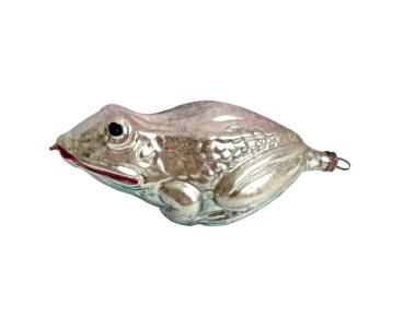 Glass ornament frog around 1930