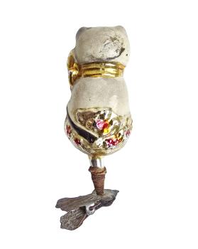 Preview: Glass ornament cat around 1930