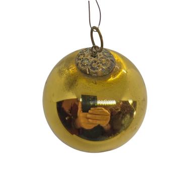 Preview: Golden Biedermeier Kugel   (5 cm)