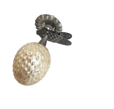 Candle Holder with  glass ornament strawberry, around 1920