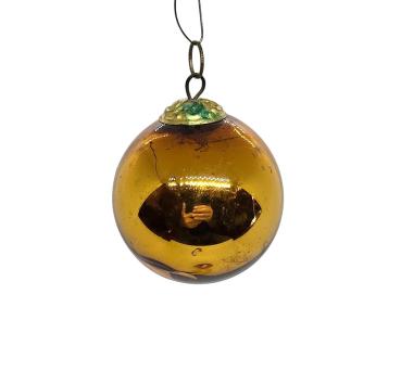 Golden Biedermeier Kugel   (5 cm)