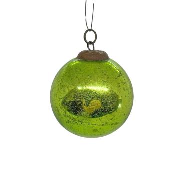 Green Biedermeier Kugel around 1900 ​ (5 cm)
