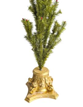 Preview: Christbaumständer aus Holz geschnitzt um 1880