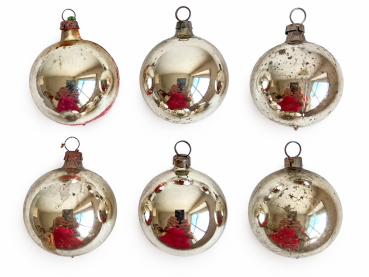 Preview: 6 antique indent kugels