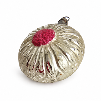 Preview: Seltene Lauschaer Christbaumkugel mit Käfer, um 1910