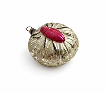 Preview: Seltene Lauschaer Christbaumkugel mit Käfer, um 1910