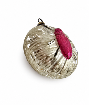 Seltene Lauschaer Christbaumkugel mit Käfer, um 1910