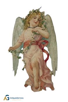 Engel aus geprägter Pappe um 1900