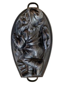Antike Backform aus Gusseisen, Zwerg / Gnome um 1920