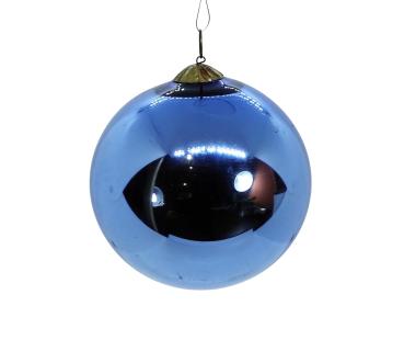 Blue Biedermeier Kugel (10 cm)