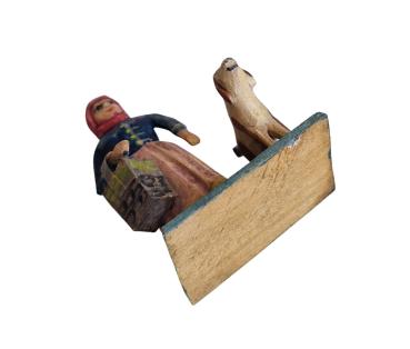 Nativity figure, Woman witd Dog