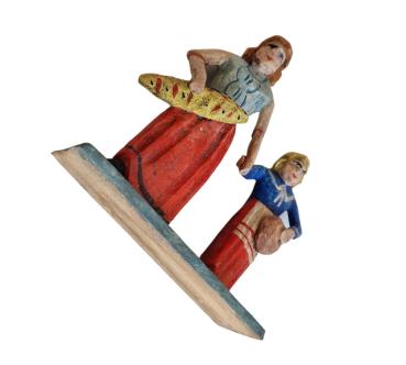 Krippenfigur Mutter mit Kind (7 cm)